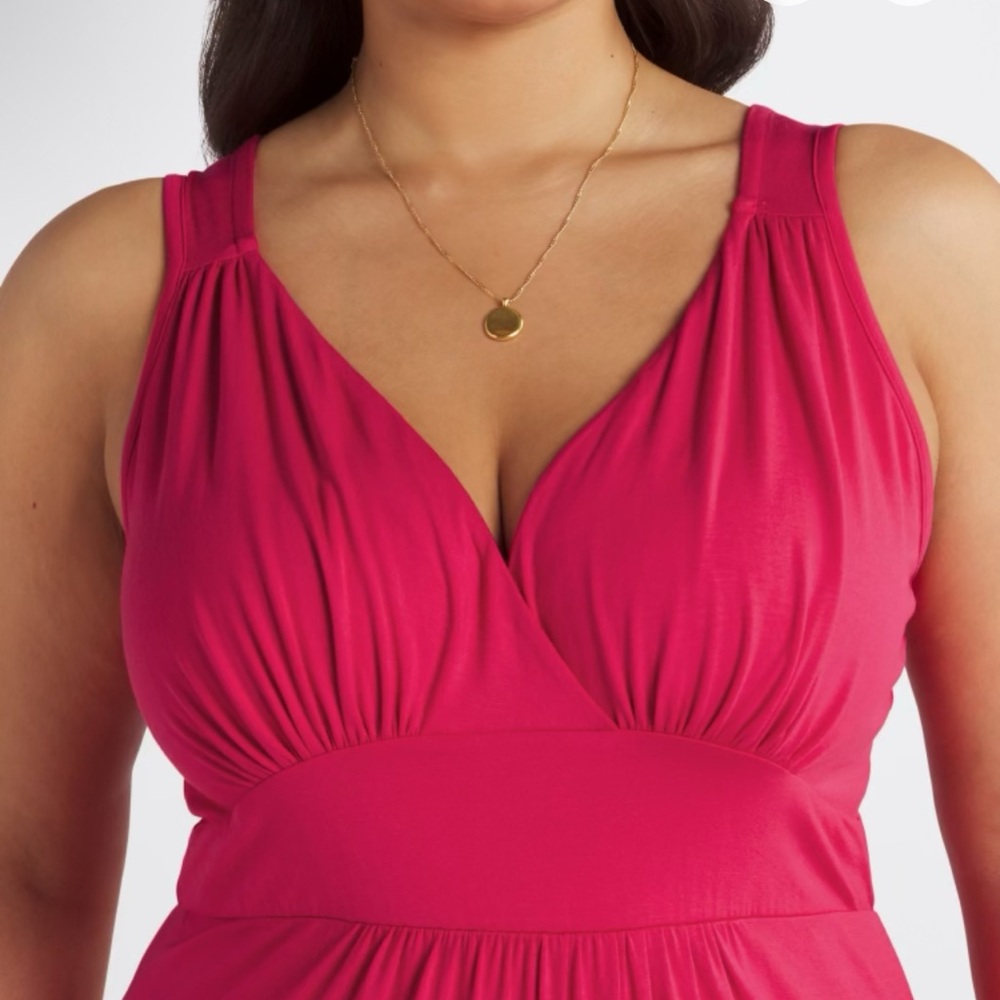 Vibrant Pink Sleeveless Dress